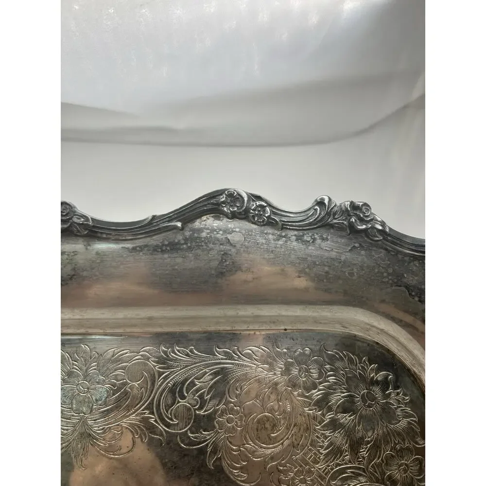 Silverplate International Silver Co. “American Rose” Serving Platter
